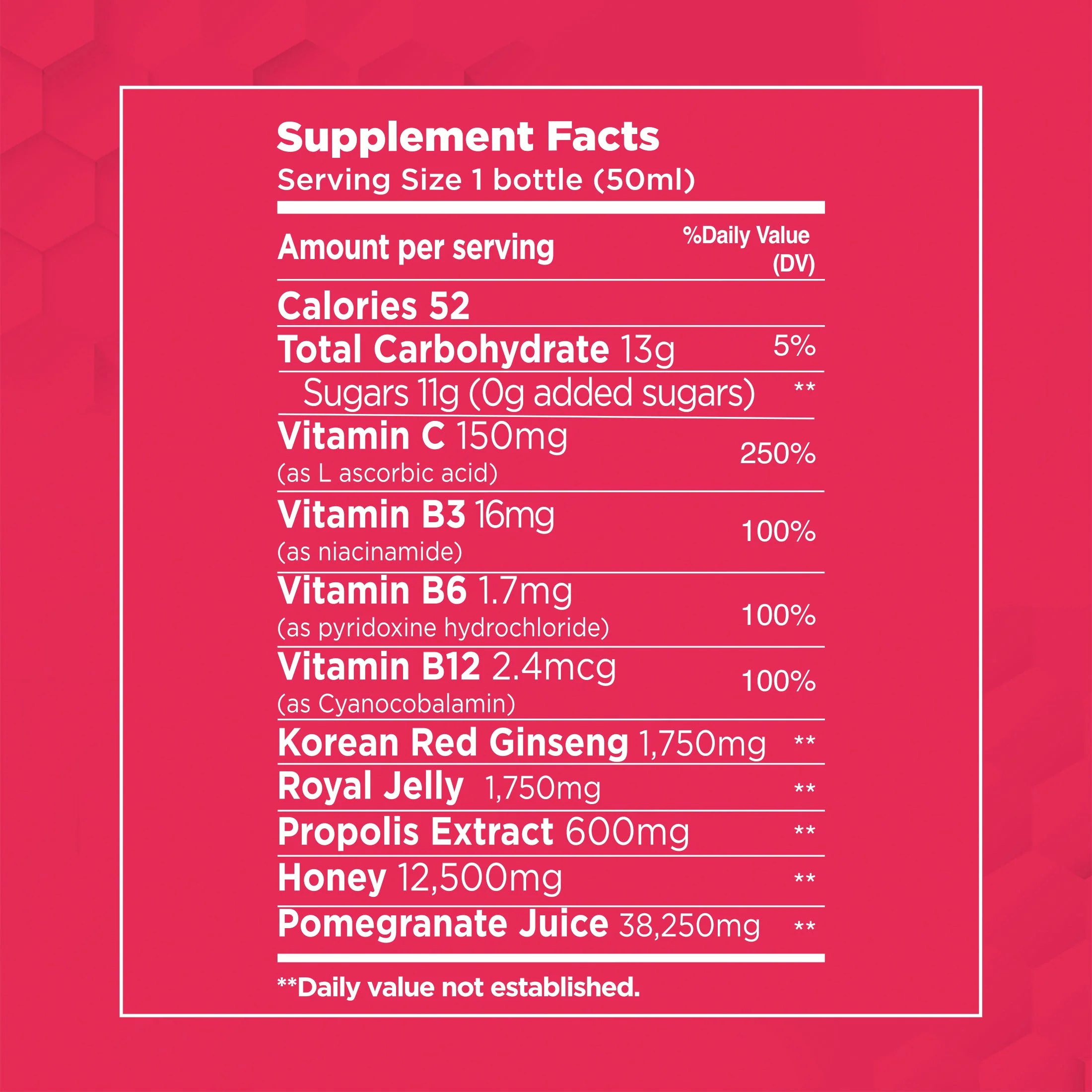 Royal Jelly, Red Korean Ginseng, Propolis Energy X Natural Shot - Image 4