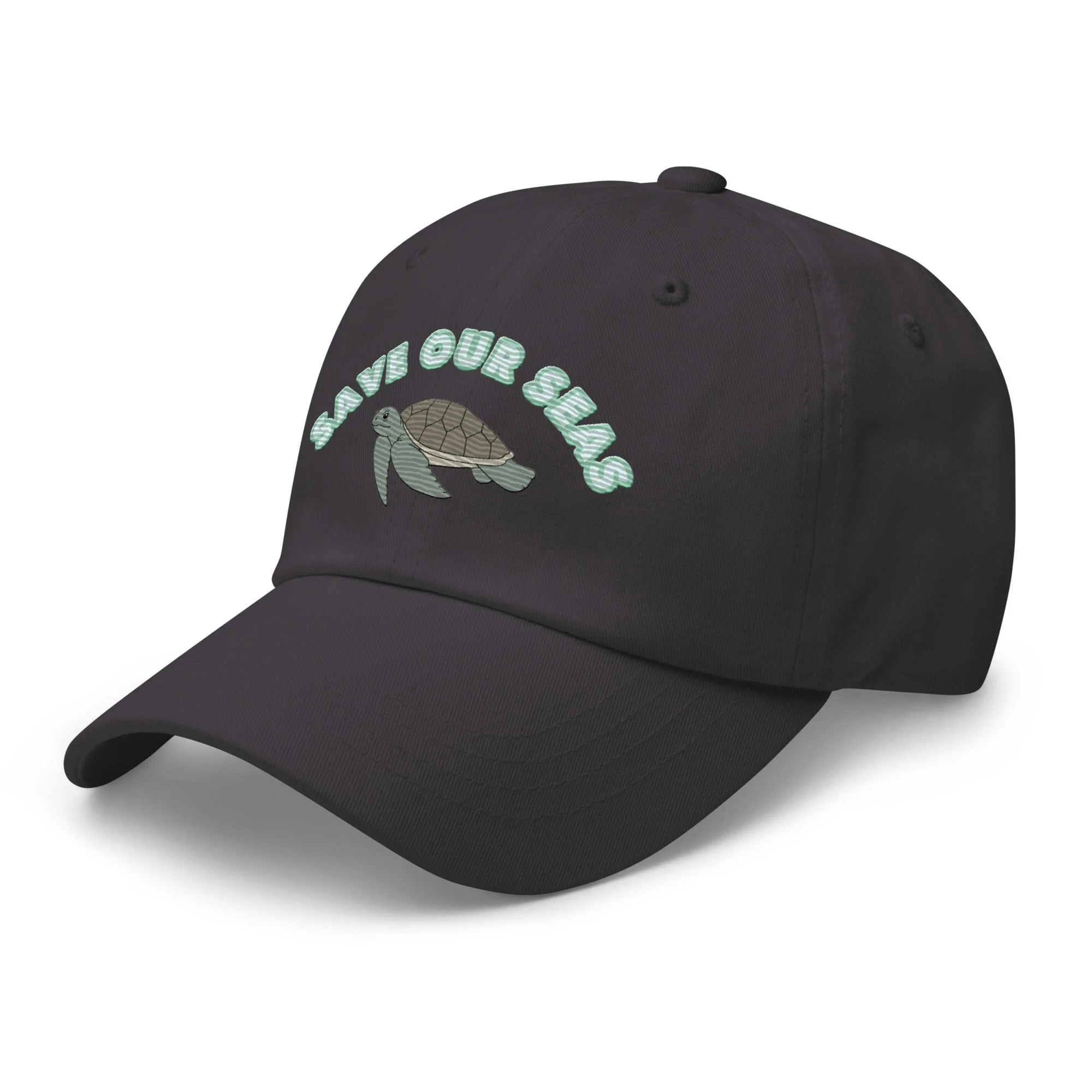 Save Our Seas Sea turtle Dad hat: Pulls 4 pounds of ocean plastic! - Image 3