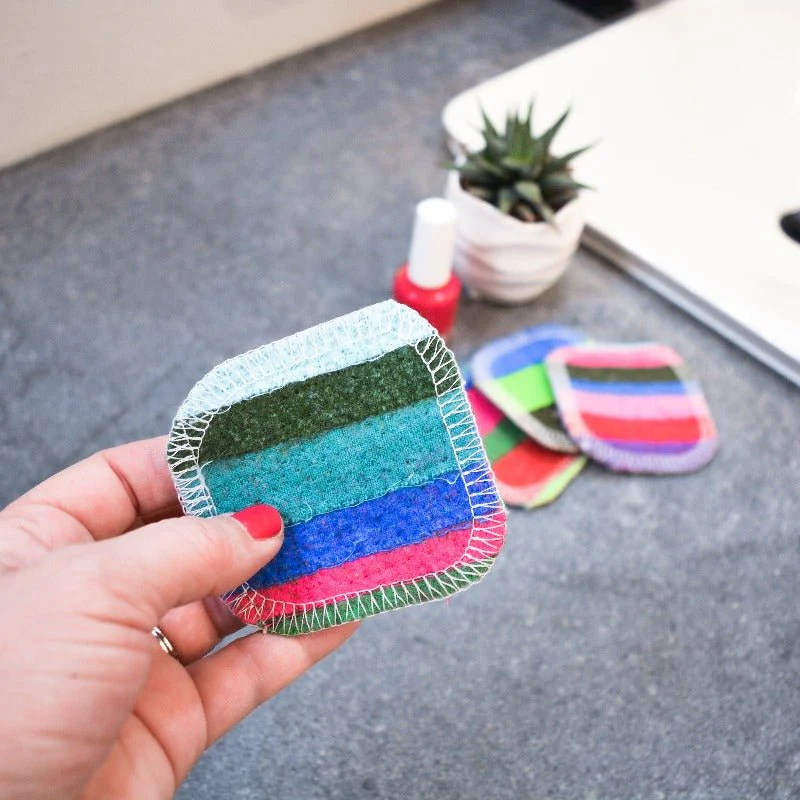 Scrap Felt Polish Pads: Set of 4 - Zero Waste Upcycled - Image 4