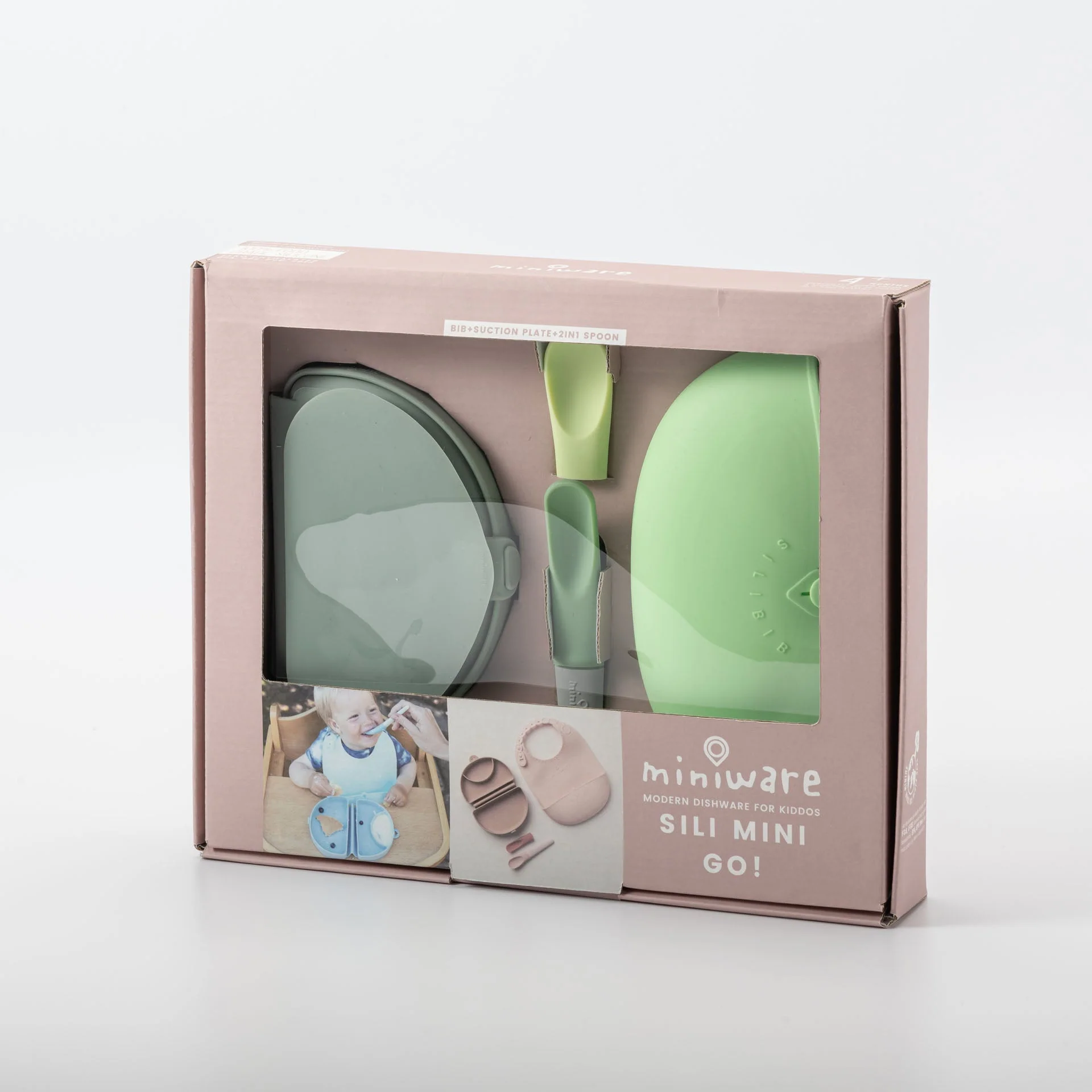 Sili Mini Go: Silicone Travel Meal Set - Green Energy by Miniware - Image 5