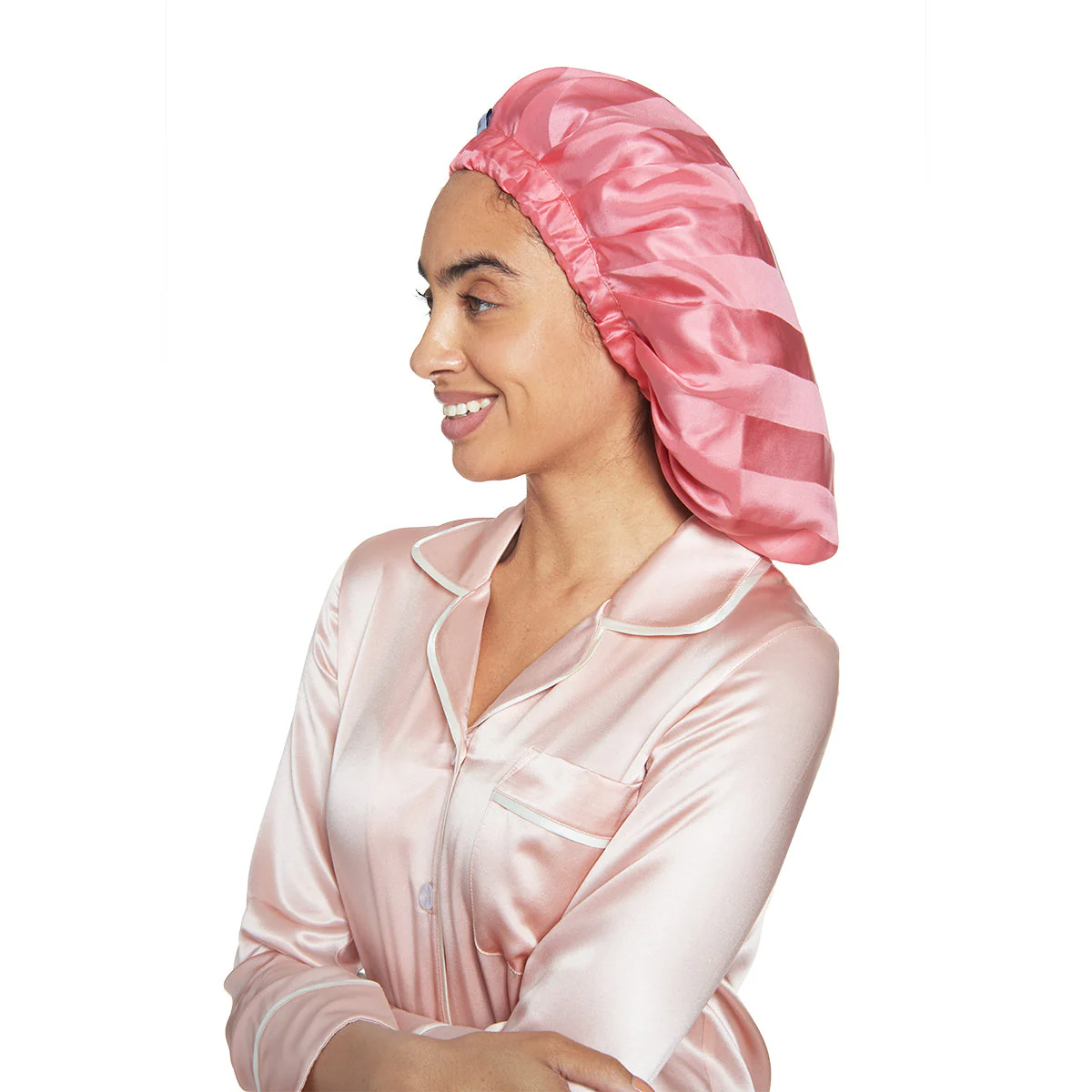 Silk Night Sleeping Cap Bonnet with Comfort Elastic Band - Image 31