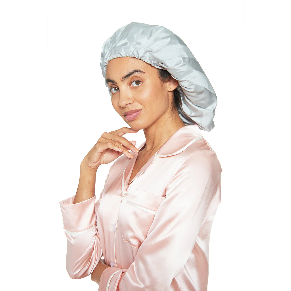 Silk Night Sleeping Cap Bonnet with Comfort Elastic Band - Image 45