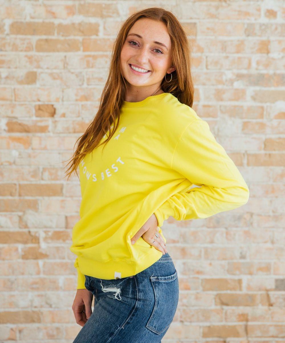Smiley Mama Knows Best Sweatshirt - Image 4
