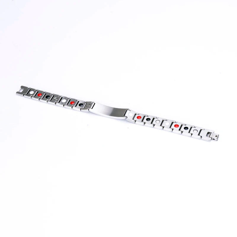 Stainless Steel Energy Bracelet 4-in-1. Silver color. Model SY050 - Image 2