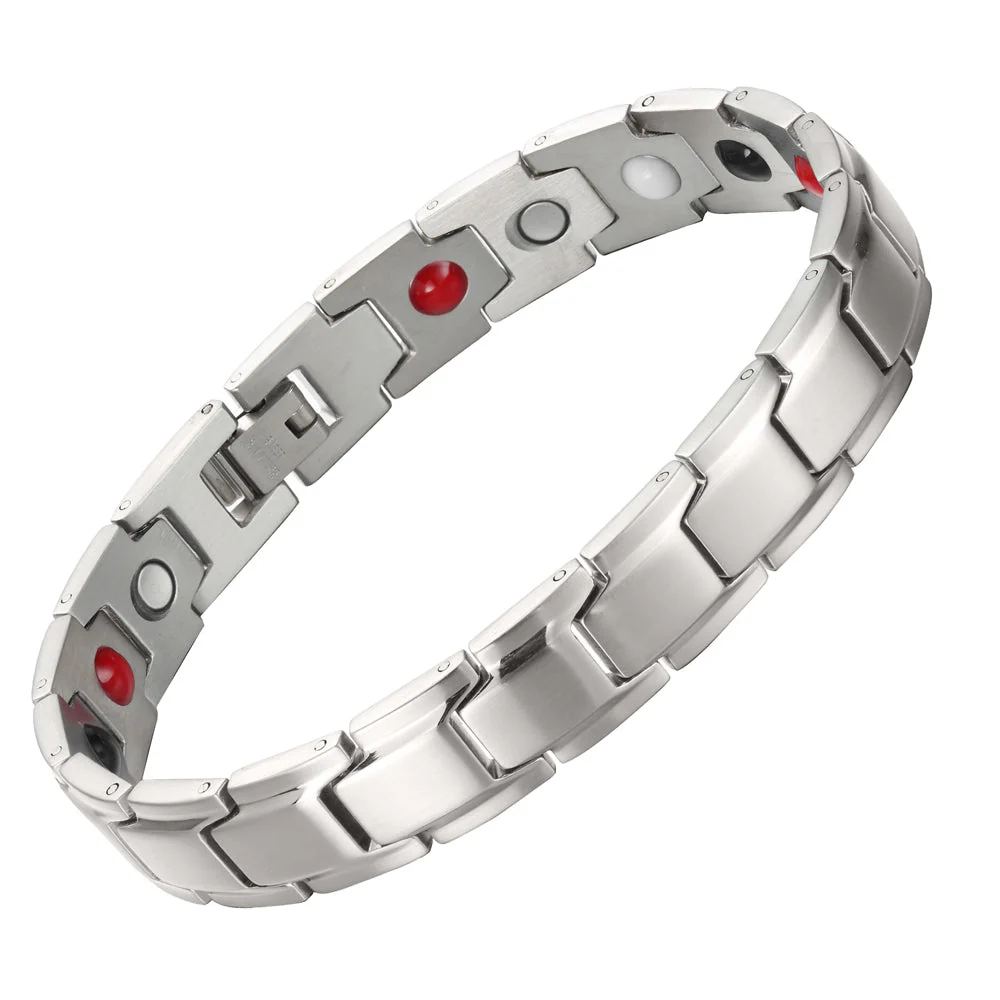 Stainless Steel Magnetic/Energy Bracelet 4-in-1. 4 Colors available. Model B001M - Image 4