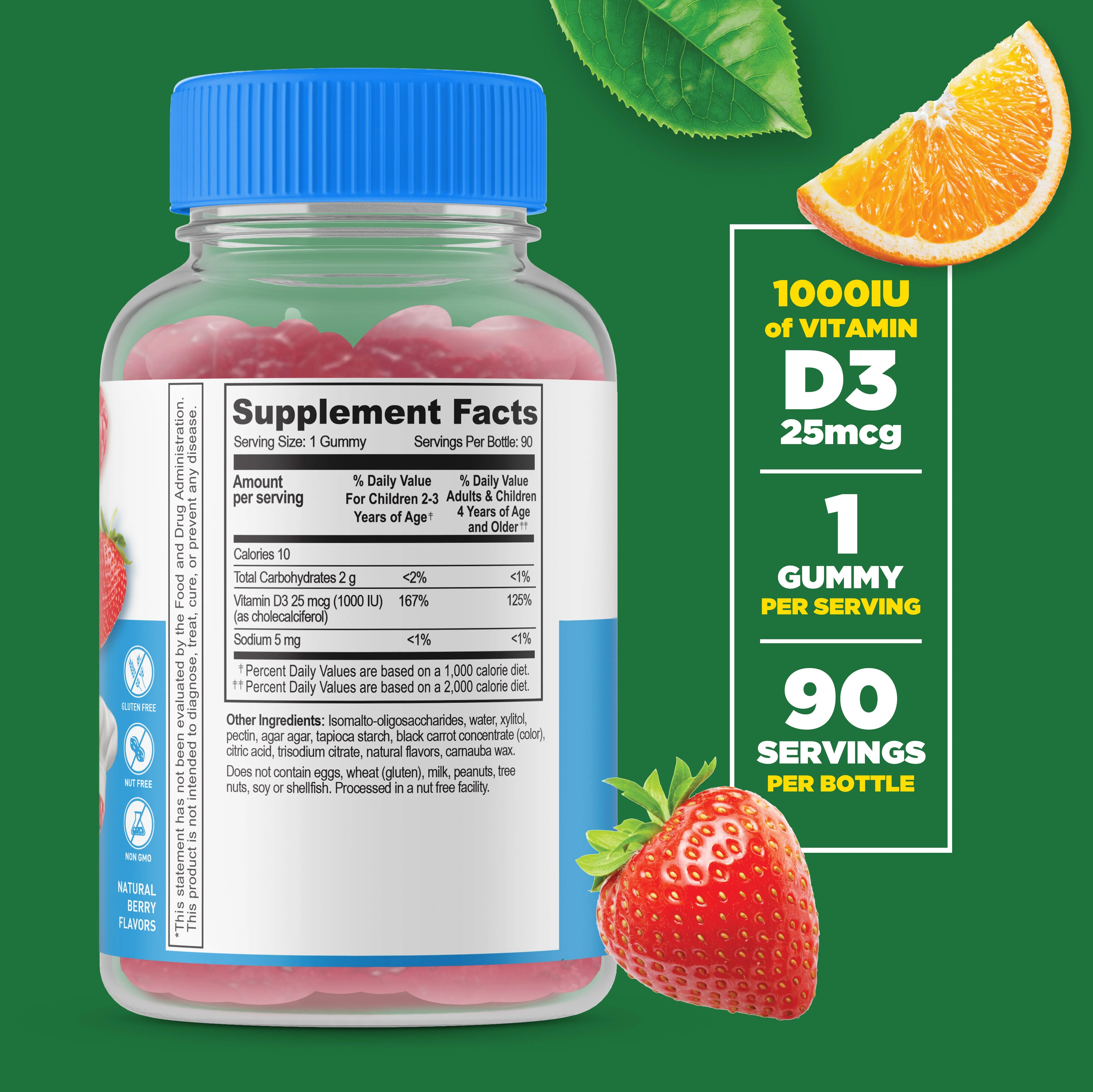 Sugar Free Vitamin D Gummies for Kids - Image 2