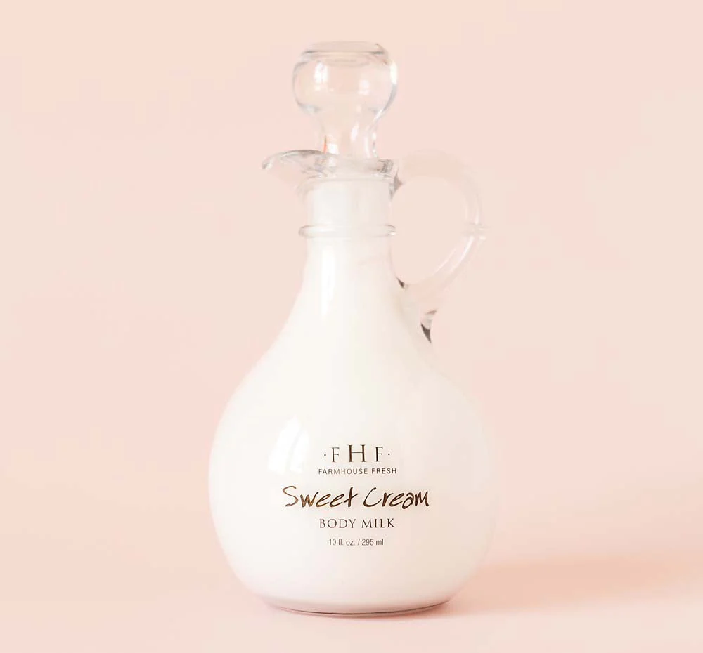 Sweet Cream Body Milk Lotion - Decorative Cruet by FarmHouse Fresh skincare