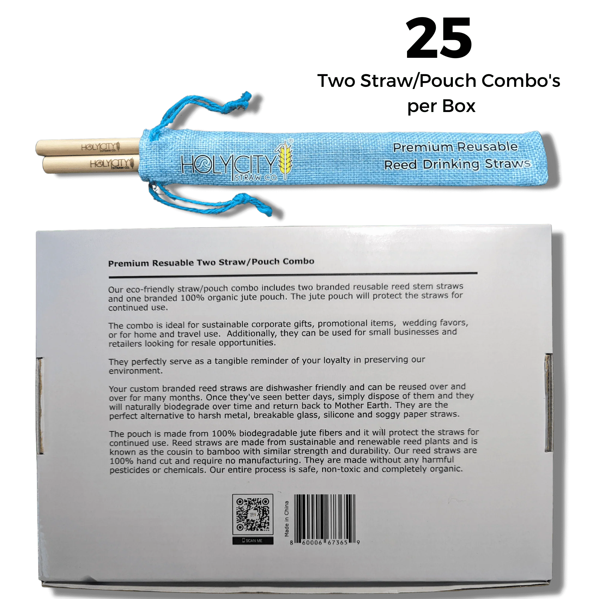 Tall Reed Straw/Pouch Combo | Inner Pack | 25ct. by Holy City Straw Company - Image 6