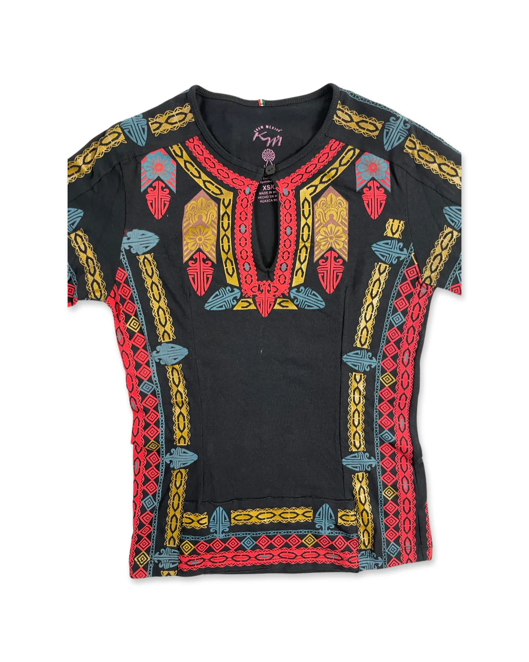 Tribal Design Women's Long Sleeve Shirt, Black - Image 3