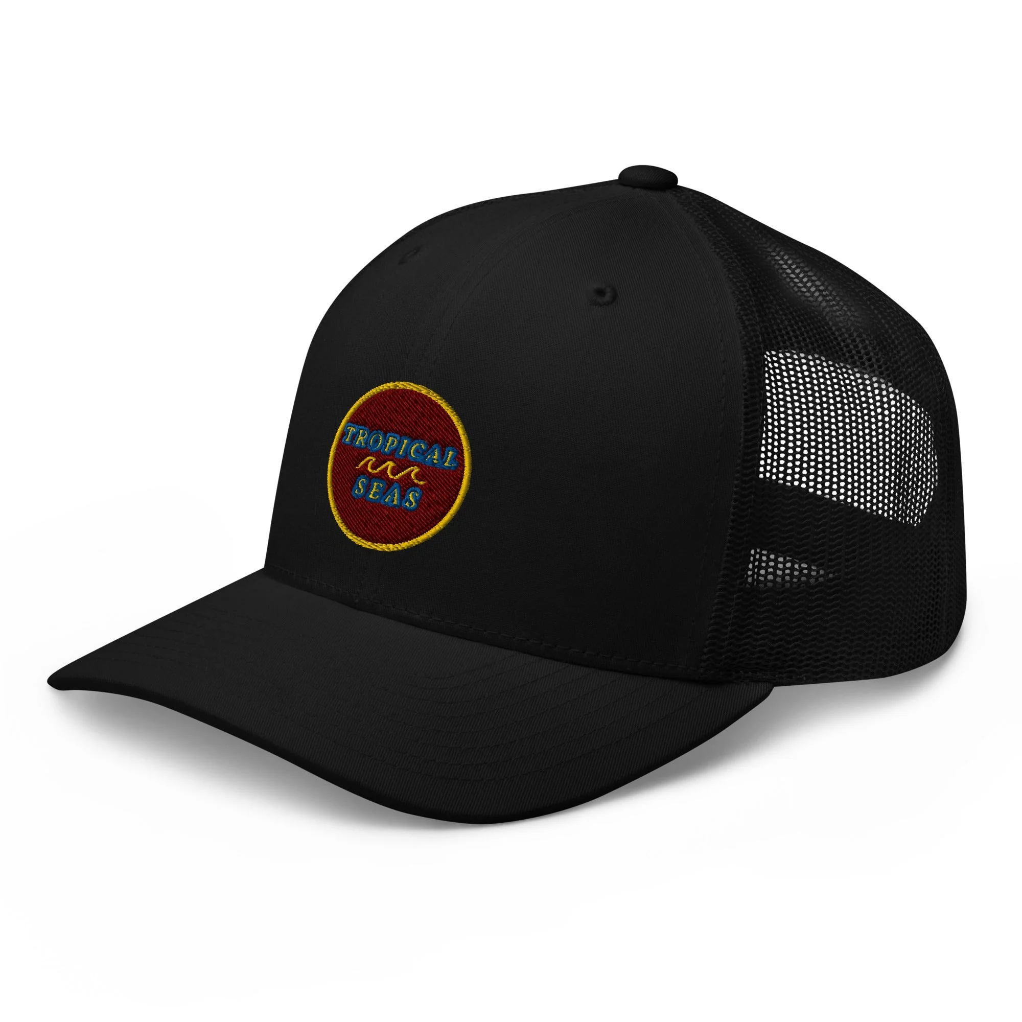 Tropical Maroon Trucker Hat - Image 4