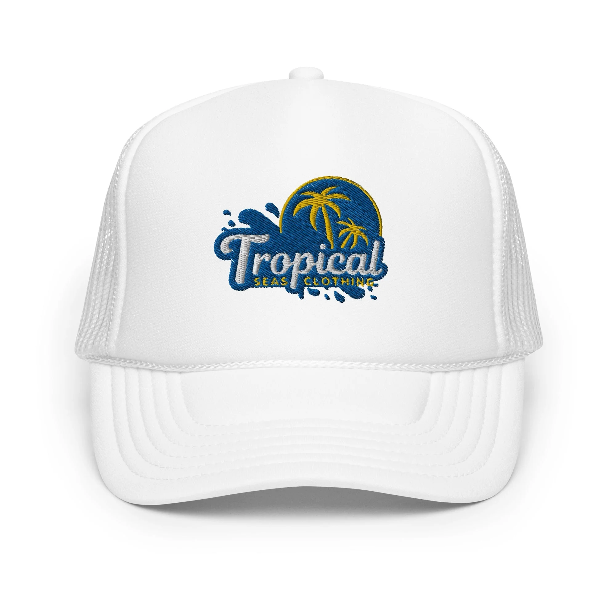 Tropical Tides Foam Trucker Hat: Ride the Waves of Fashion! - Image 14