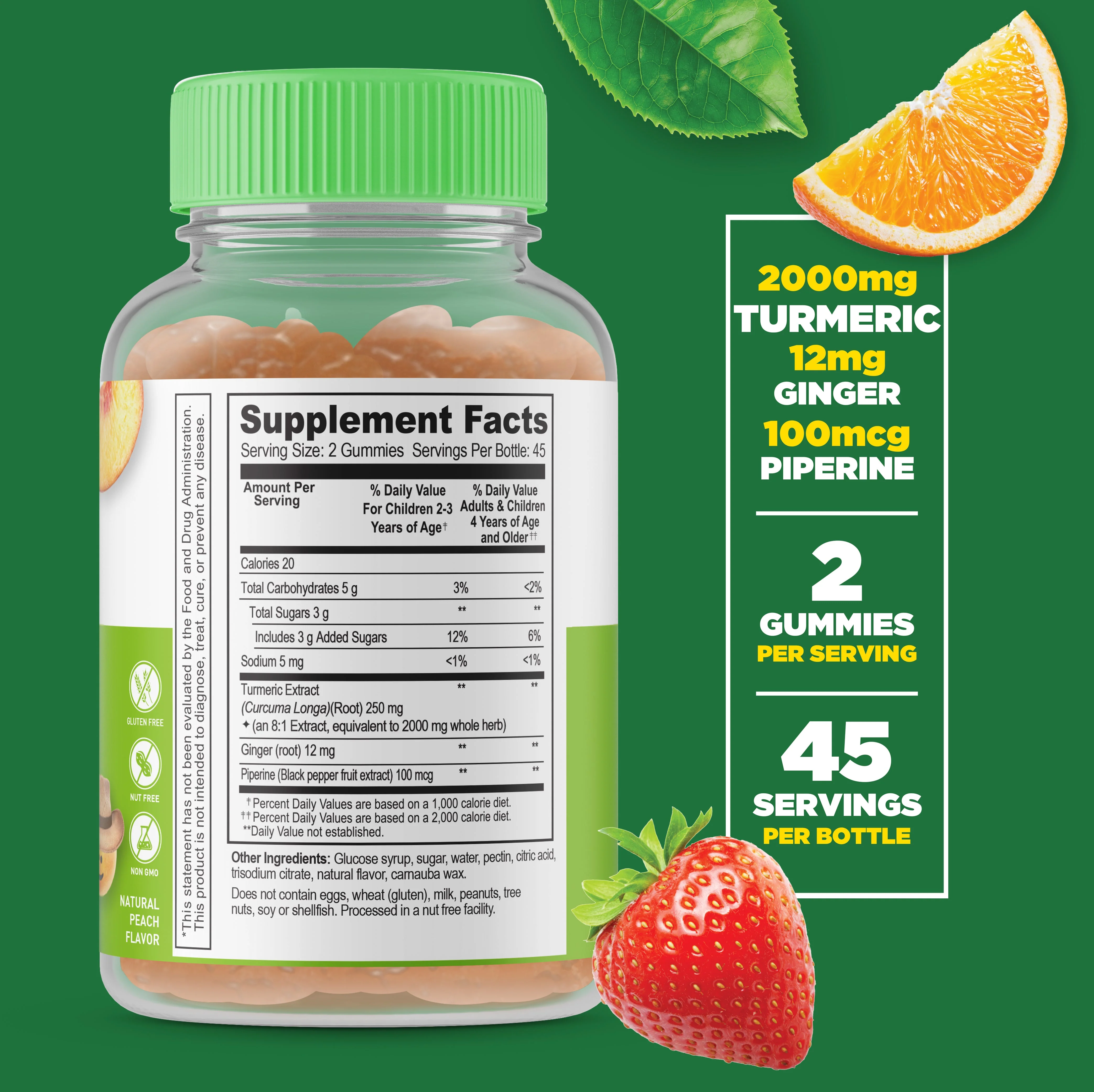 Turmeric Curcumin with Ginger Gummies for Kids - Image 2
