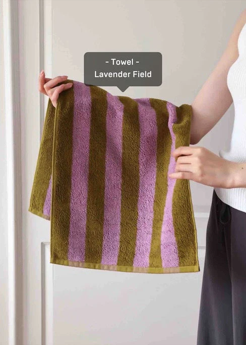 Ultra Soft Absorbent Retro Stripe Bath Towel - 100% Organic Premium Combed Cotton - Image 11