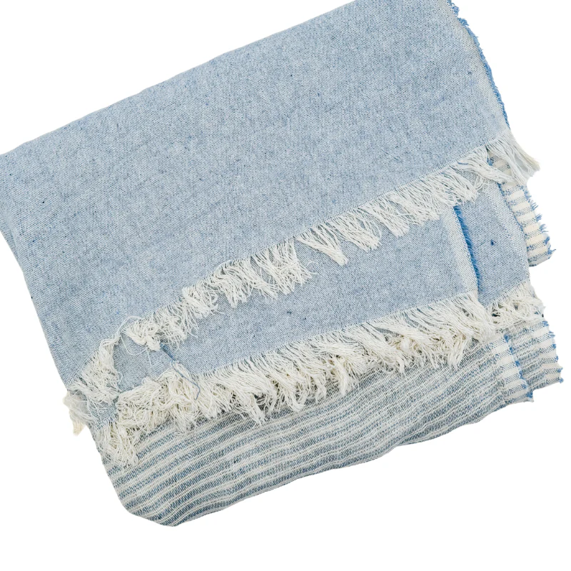 Upcycled Soft Denim Fiber Shawl by Upavim Crafts - Image 3