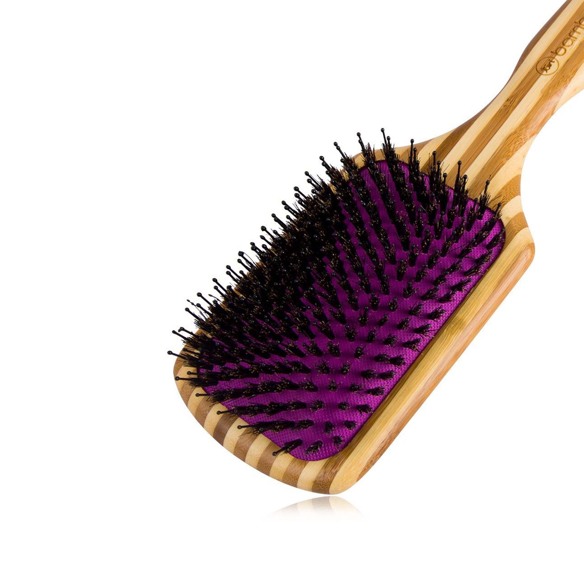 (Value 2-Pack) Detangling XL Bamboo Paddle Brush with Boar Bristles - Image 4