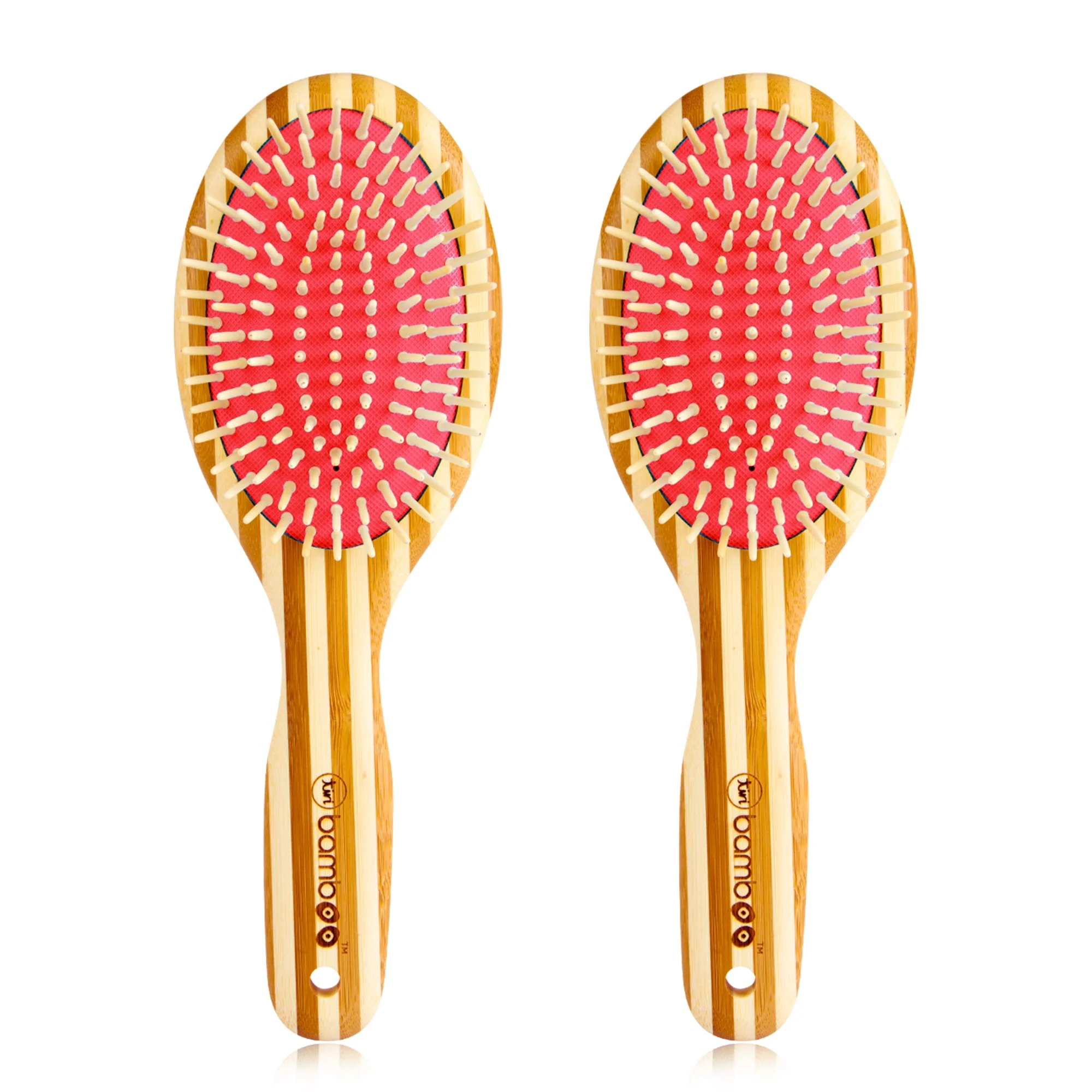 (Value 2-Pack) Sustainable Bamboo Hair Brush with Natural Bristles - Image 5