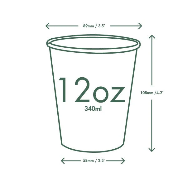 Vegware Single Wall Compostable White Hot Cups - Image 3
