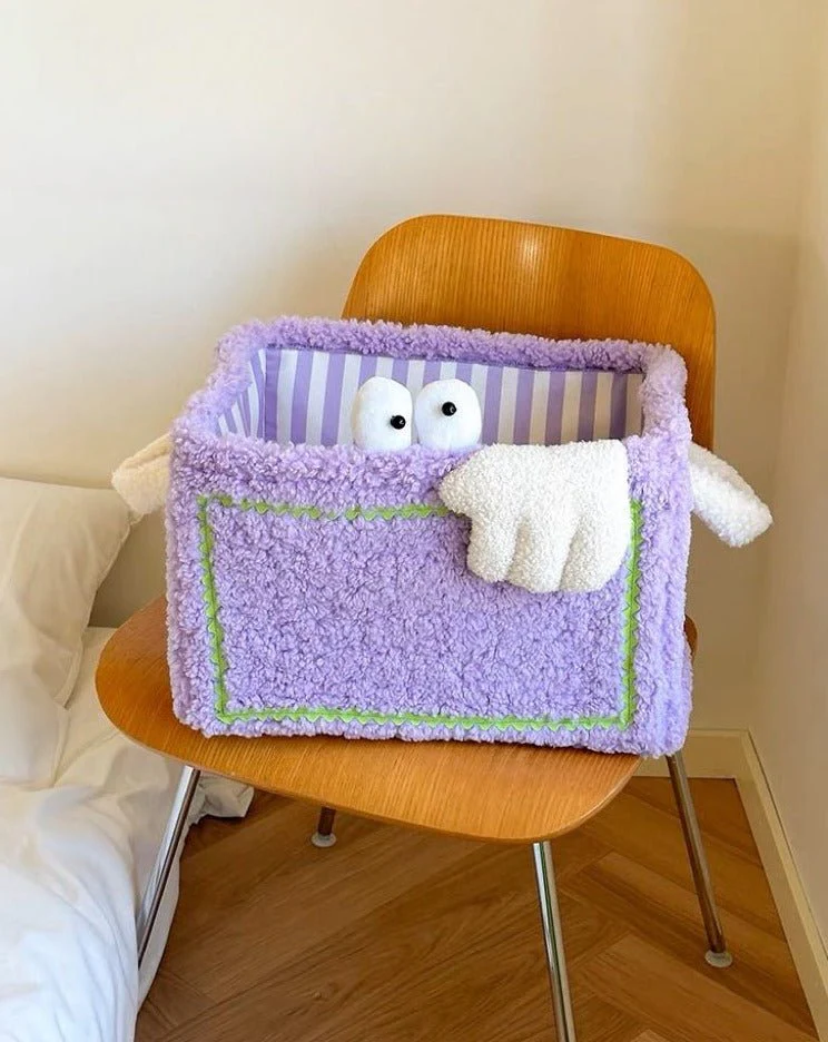Whimsical Eclectic Big Eyes Plush Cute Laundry Storage Baskets - Laundry Bag for Kids Children - Image 12
