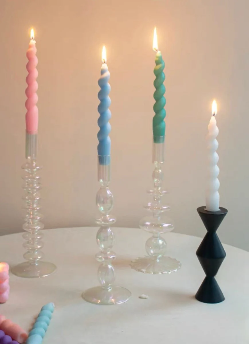 Whimsical Twisty Soy Wax Decorative Candles Set Of 7 Pcs ( $6.1 Each ) - Image 3