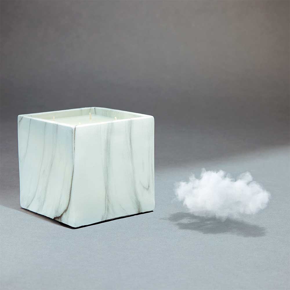 White Marble Cube Candle 30oz (Clearance) - Image 6