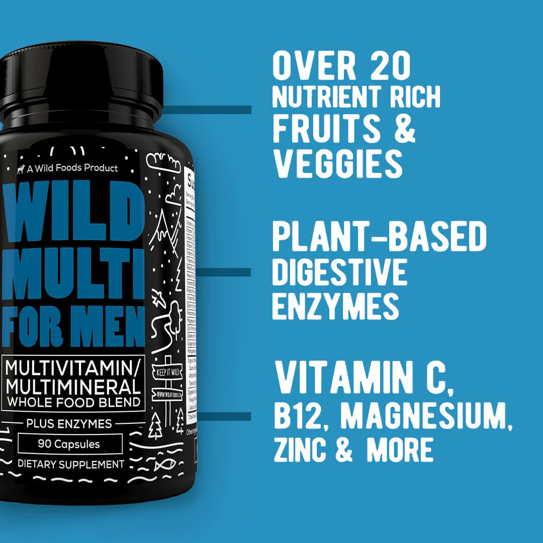 Whole Food Daily Multivitamin Sourced From 25+ Fruits and Vegetables by Wild Foods - Image 9