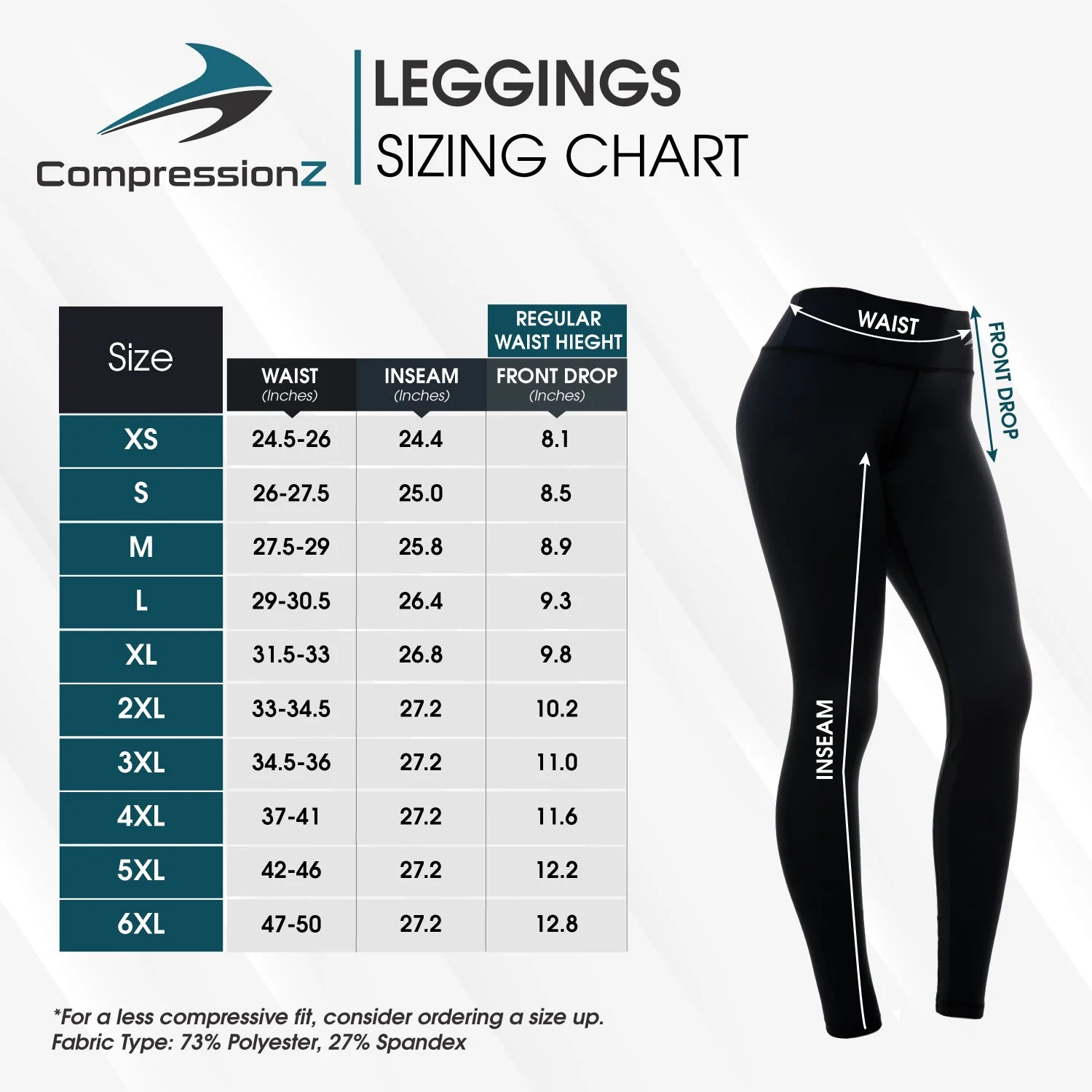 Women's Compression Leggings W/ Pockets - Black - Image 5