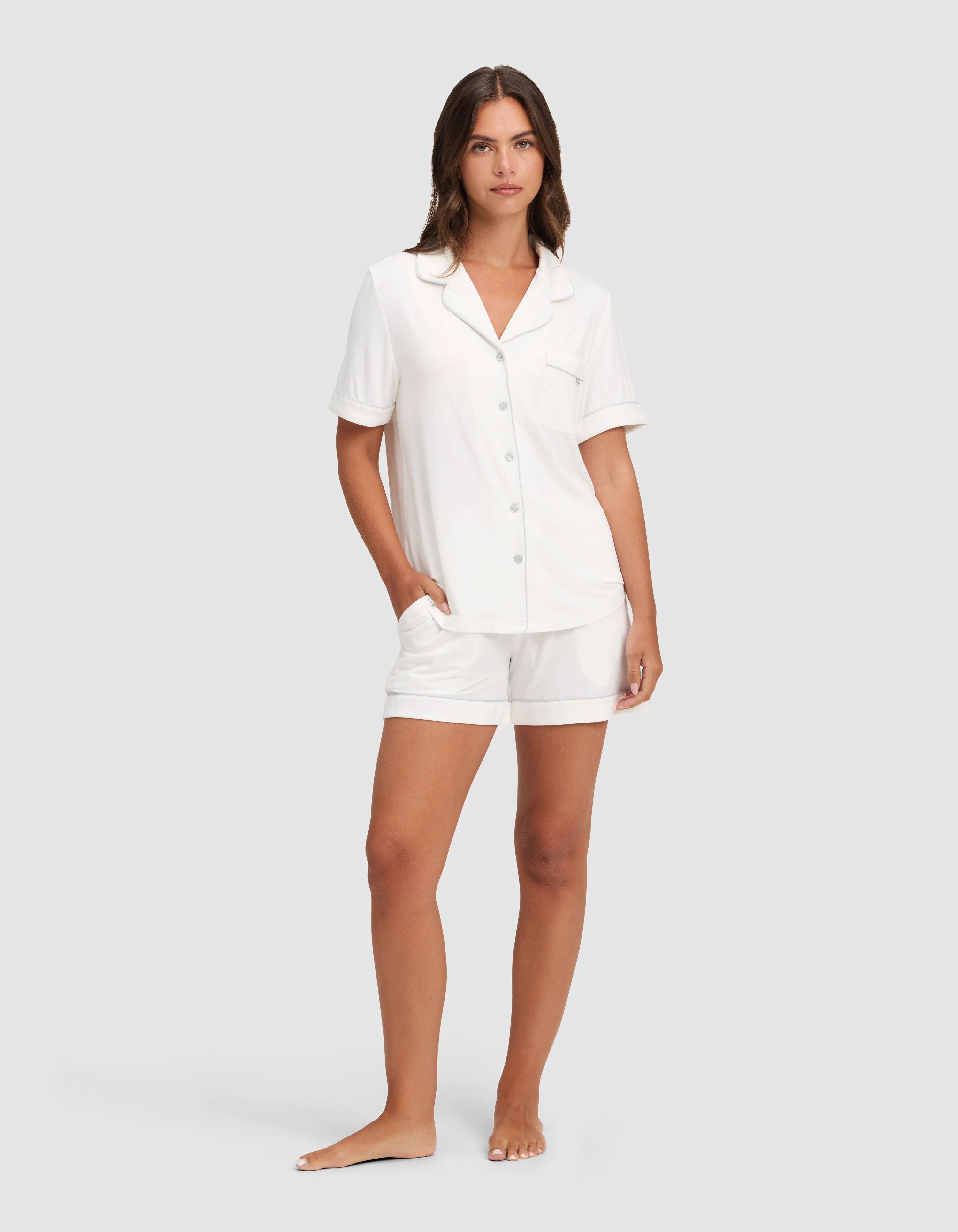Women's Bamboo Stretch-Knit Short Sleeve Pajama Set - Image 7